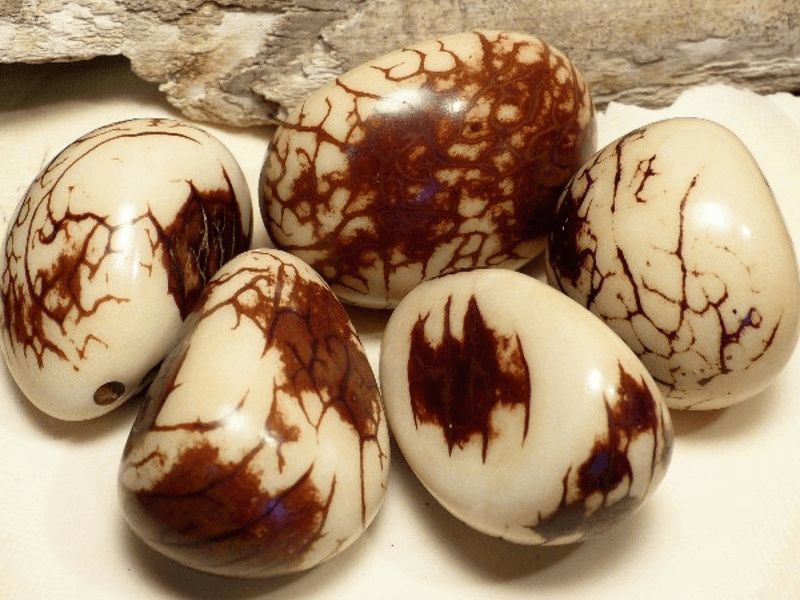 Tagua jewelry detail